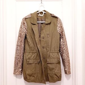 Vera & Lucy Sequin Sleeves Jacket SZ Small